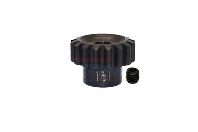 Мотор-редуктор из высокоуглеродистой стали 16T AXIAL SCX6 JEEP JLU WRANGLER 4WD High Carbon Steel Motor Gear 16T - 2pc set - GPM SCX6016TS  [SCX6016TS] - SCX6016TS-BK