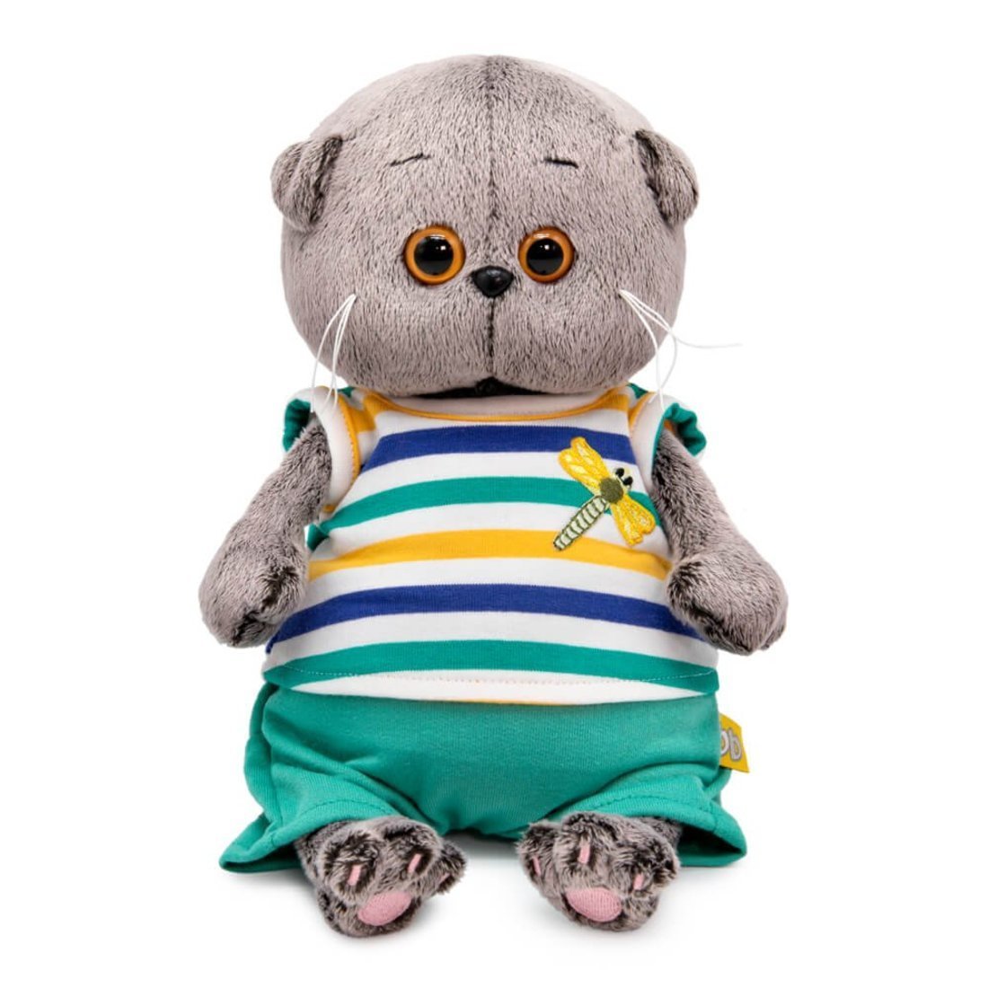 Мягкая игрушка Budi Basa Басик BABY в костюмчике со стрекозой 20 см - BB-118