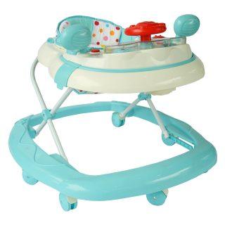 Ходунки Первые виражи, голубые,  свет, звук, стопперы - 859-BLUE