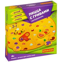 Настольная игра *ПИЦЦА С ГРИБАМИ* 3 в 1 Играй Думай Учись Bondibon - ВВ4330