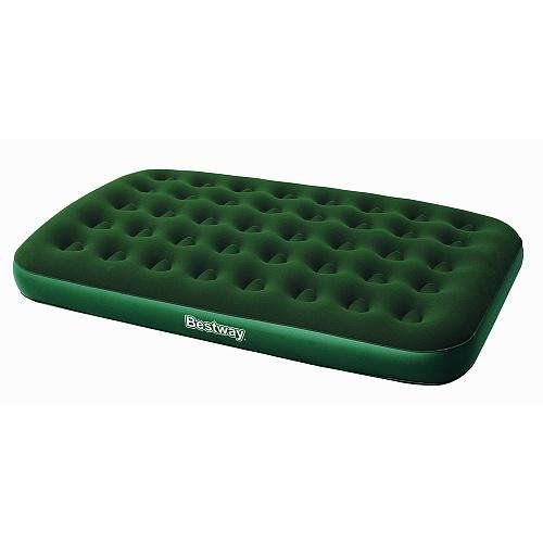 Кровать надувная Bestway 2 местная флок 67448 зеленый р191х137х22см - 342191