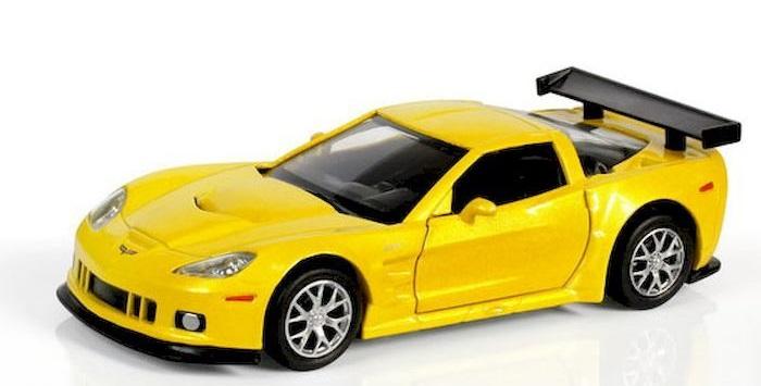 Машина металлическая RMZ City Chevrolet Corvette C6-R, масштаб 1:32, желтый металлик - 554003Z(E)