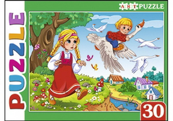 Пазл Рыжий кот *Artpuzzle. Гуси-лебеди*, 30 элементов - ПА-4516