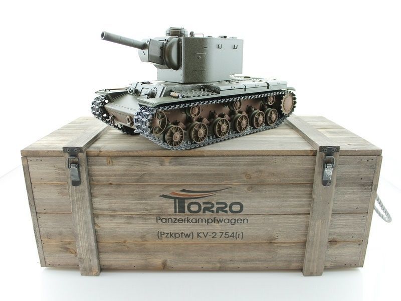 Радиоуправляемый танк Torro КВ-2 СССР, зеленый, ИК-пушка, масштаб 1:16 V3.0 2.4G RTR - TR1112438786-3.0