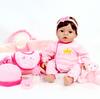 Кукла Aori Reborn Baby Doll Pink bassinet, 56 см
