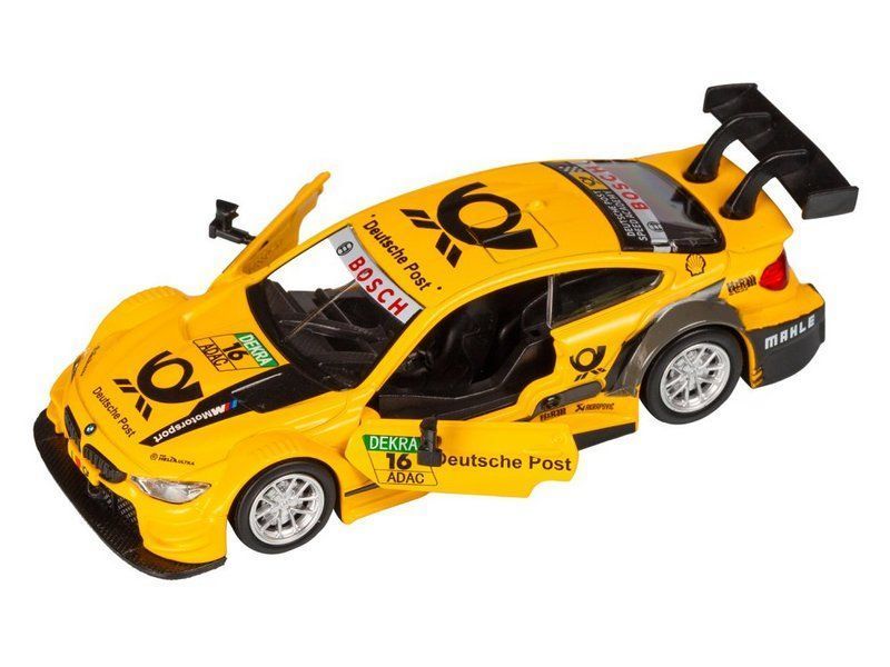 Машина Автопанорама BMW M4, масштаб 1:44, желтый, инерция - JB1251211