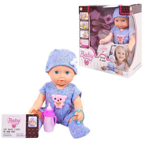 Кукла ABtoys Baby boutique Пупс в фиолетовой одежде 25 см - PT-01035|фиолетовая