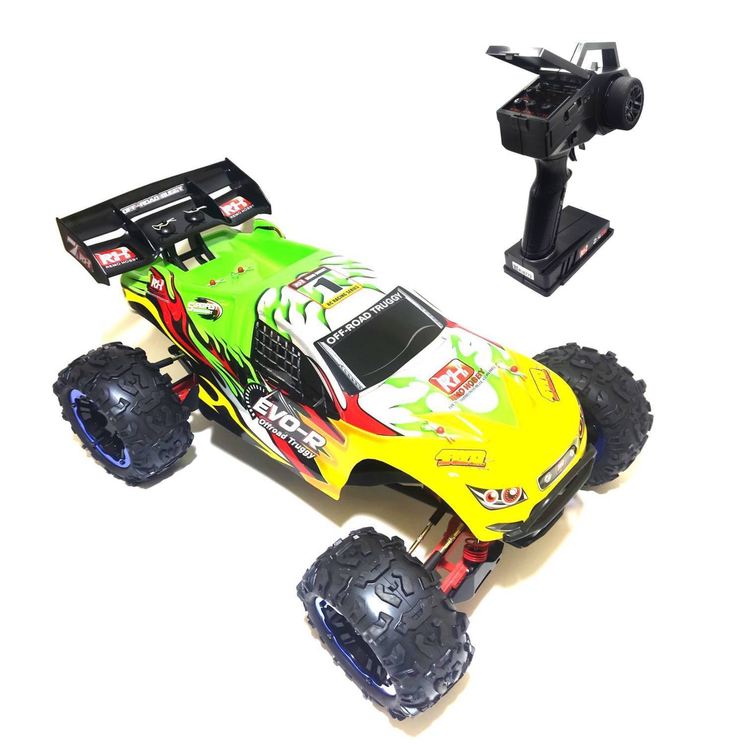 Радиоуправляемая трагги Remo Hobby Truggy Brushless 4WD RTR масштаб 1:8 2.4G - RH8066 GREEN