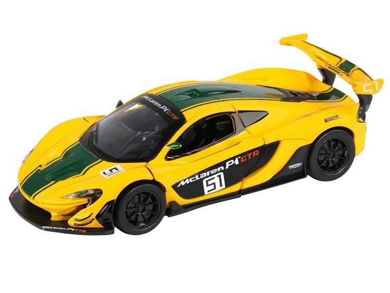 Машина Автопанорама Mclaren P1™ GTR, желтый, масштаб 1:32, свет, звук, инерция - JB1251400