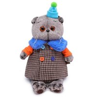 Мягкая игрушка BudiBasa Басик в комбинированном пальто 19 см - Ks19-120