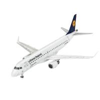 Сборная модель пассажирский самолет Embraer 190 Lufthansa  Revell масштаб 1:144 - 03937R