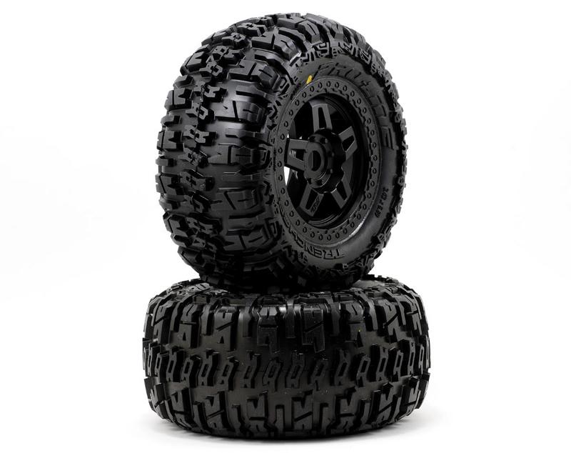 Колеса в сборе трак 1|8 - Trencher 3.8? (40 серия) диски Tech 5 Black (2шт) - PL1160-13