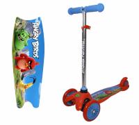 Самокат 1TOY Angry Birds, красный-голубой - Т11697