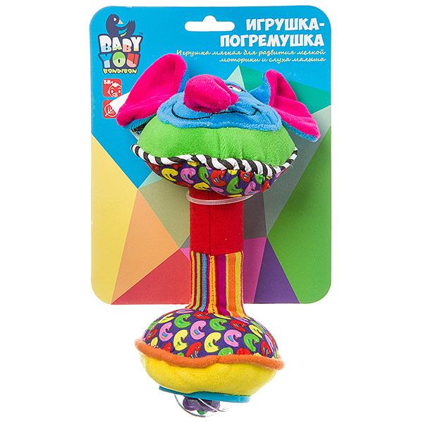 Развивающая игрушка Гантель 19 см., СЛОН, Bondibon - ВВ1298-СЛОН