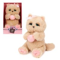 Мягкая игрушка Angel Collection Киска Персик с клубком 23 см - 681657