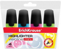 Набор маркеров текстовый ErichKrause Visioline Mini, (4 шт.) - 42757EK
