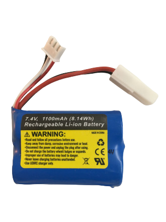 Аккумулятор для катера UDI008 Li-Ion 18500 1100mAh 7.4V разъем EL2P - UDI008-001