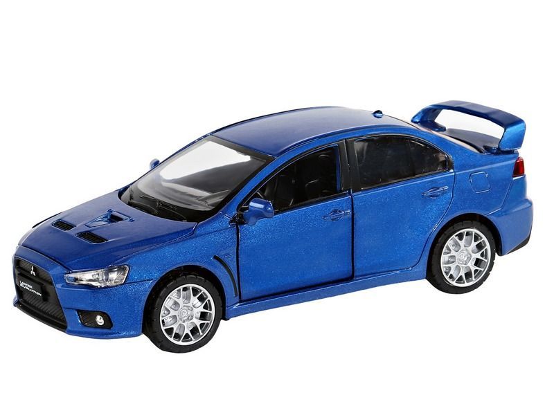 Машина Автопанорама Mitsubishi Lancer Evolution, синий, масштаб 1:32, свет, звук, инерция - JB1251330