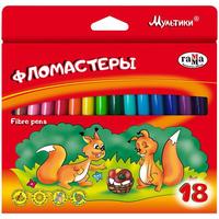 Фломастеры Гамма Мультики 18 цветов смываемые - 180319-06