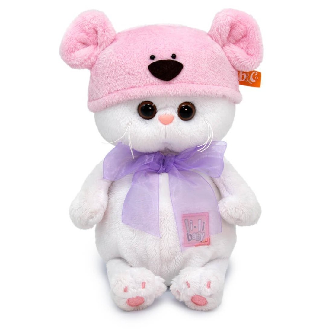 Мягкая игрушка Budi Basa Кошечка Ли-Ли BABY в шапке мышка 20 см - LB-094