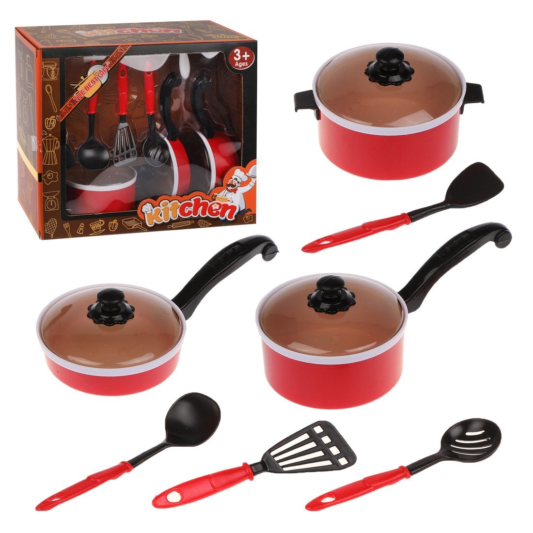 Игровой набор *Посуда в корзинке*, 10 предметов - K8830-7