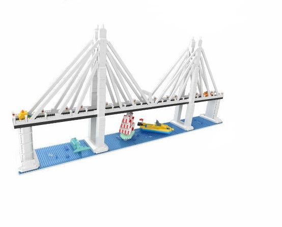 Конструктор RTOY 3D из миниблоков JM Любимые места Мост в Макао 02 часть, 3156 элементов - JM20817