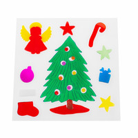 Декоративное украшение, гелевая аппликация, 20x20 см Snowmen - Е80134