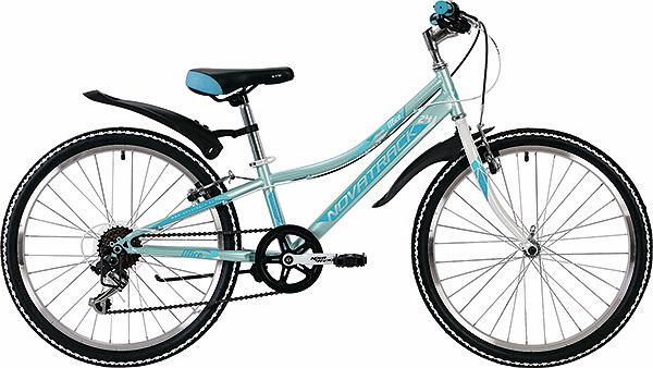 Велосипед NOVATRACK 24* ALICE, стальная рама 12* голубой, 6 скоростей, TY21|RS35|SG-6SI - 24SH6SV.ALICE.12BL9