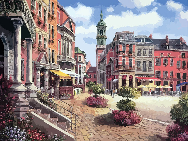 Картина по номерам *Шарлеруа. Бельгия*, 40х50 см - 629-AB