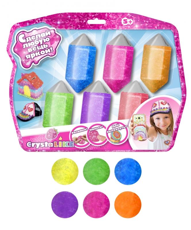 Набор для творчества 1TOY Crystalike 6 баночек с массой для моделирования - Т10851
