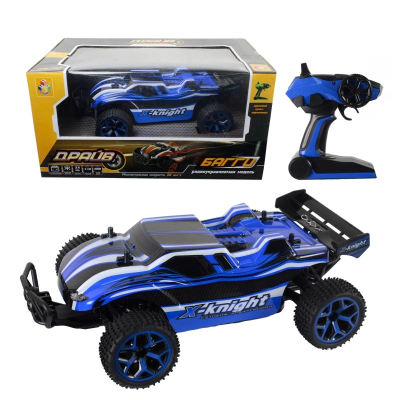 Радиоуправляемая машина 1Toy, 4WD, масштаб: 1:18, синий - Т10962