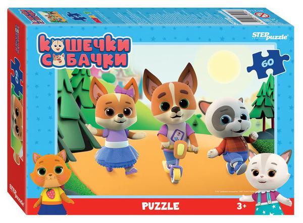 Пазл STEP puzzle Кошечки и собачки, 60 элементов - 81214
