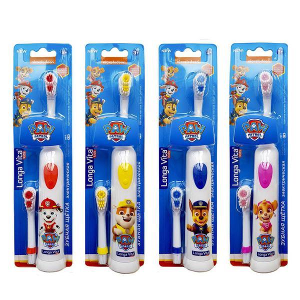 Электрическая зубная щетка Longa Vita Paw Patrol детская, ротационная 2 насадки - КАВ-3-НТМ