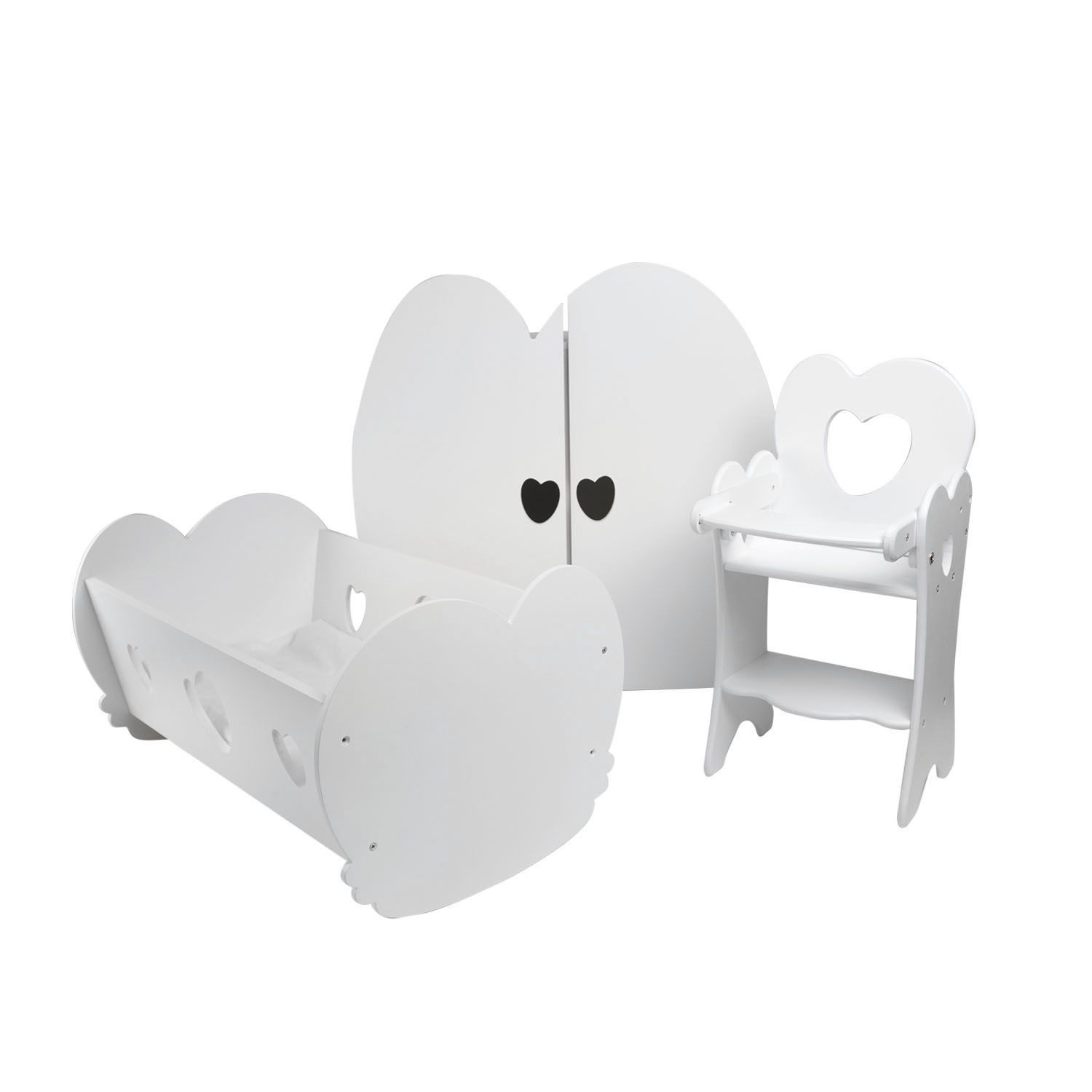 Набор кукольной мебели Paremo Мини, 3 предмета, цвет белый - PFD120-24M