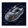 Радиоуправляемый кораблик для прикормки HJ Toys с GPS - HJ817-BAG