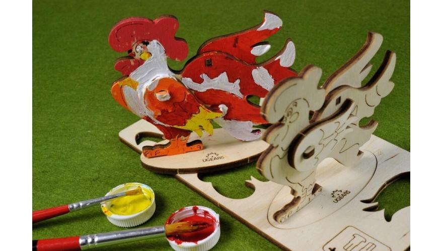3D-пазл Ugears 4kids Петушок - 10007