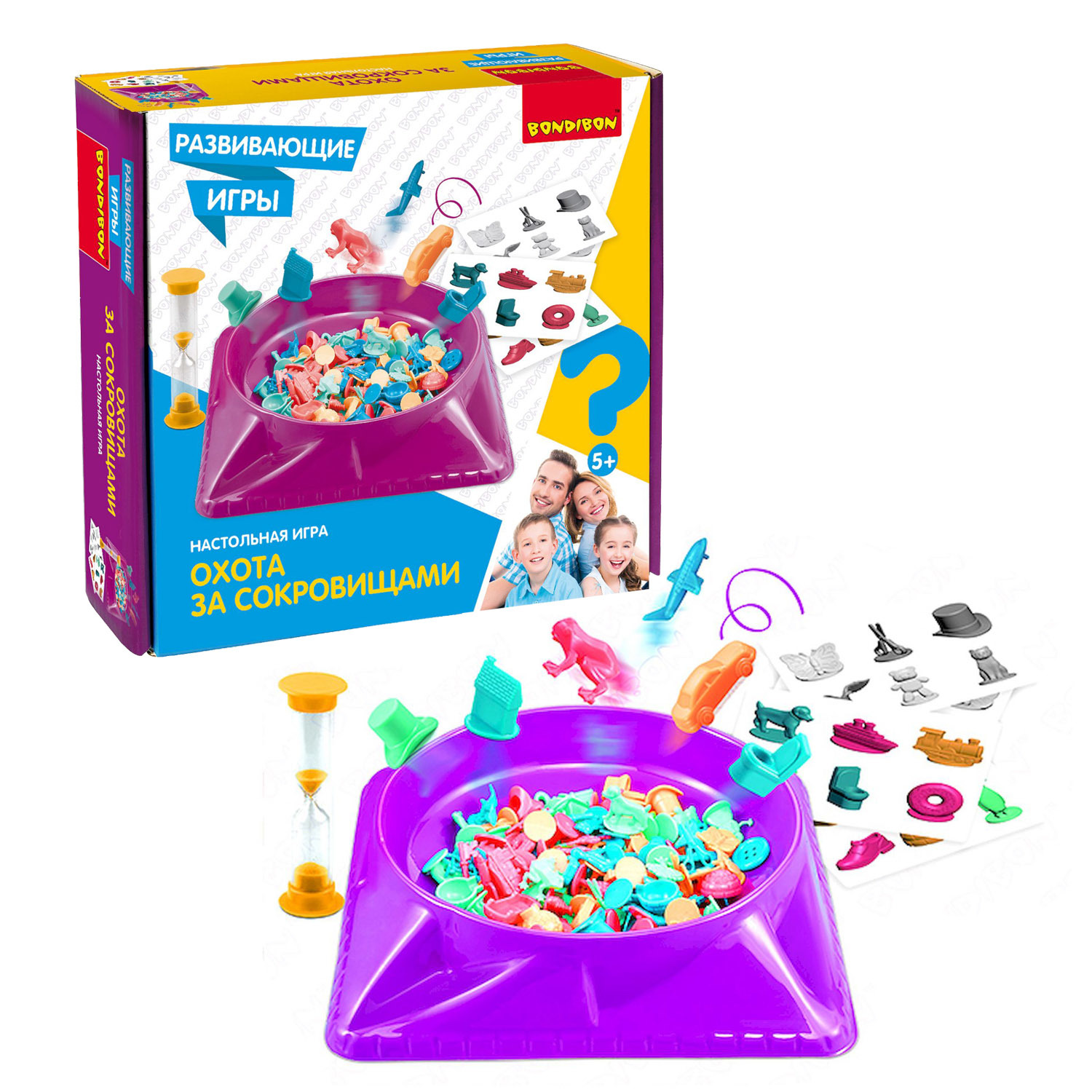 Настольная развивающая игра «ОХОТА ЗА СОКРОВИЩАМИ» Bondibon - ВВ5369