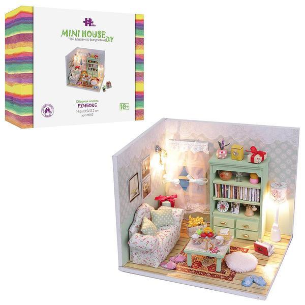 Интерьерный конструктор Hobby Day Румбокс Mini house Чай вдвоём, с фигурками - M012