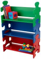 Система хранения KidKraft *Пазл*, яркий (Puzzle Book Shelf - Primary) - 14400_KE