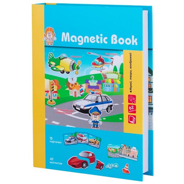 Настольная игра Magnetic Book *Веселый транспорт*, 77 деталей - TAV032