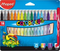 Фломастеры MAPED JUNGLE 18шт - 845421
