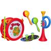 Игрушечные музыкальные инструменты Abtoys ДоРеМио, 8 предметов - D-00087|красный