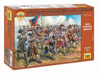 Сборные солдатики Zvezda Австрийские мушкетеры и пикинеры XVII века, масштаб 1:72 - ZV-8061