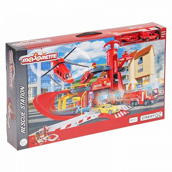 Игровой набор Majorette Парковка Пожарная станция Creatix - 2050015