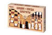 Настольная игра Шашки, Нарды, Шахматы* (большие) - 03872ДК