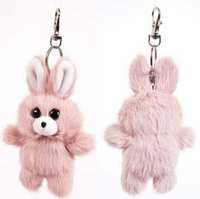 Мягкая игрушка-брелок Junfa Toys Флэтси Мини Зайка с подвесом, 9,5 см - M5073