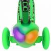 Самокат трехколесный Y-SCOO RT TRIO DIAMOND 120 Kaleidoscope светящаяся платформа green - 6511