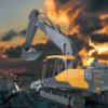 Радиоуправляемый экскаватор Double Eagle Volvo EC160E, ковш, масштаб 1:16 2.4G - E568-003S
