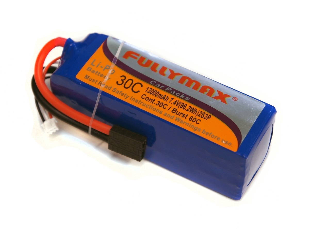 Аккумулятор LiPo Fullymax 7.4V 13000мАч 30C (Traxxas) - FB13000-30C-7.4V-WB