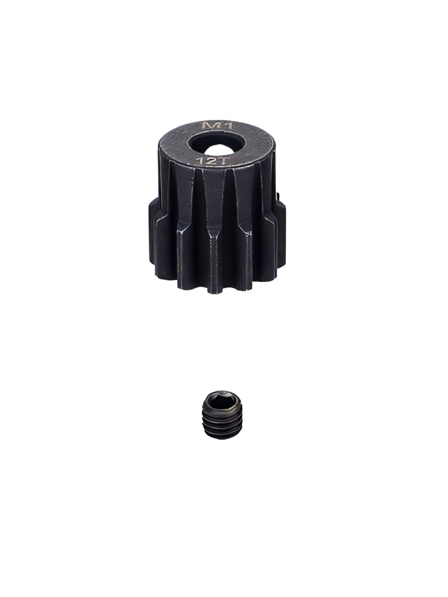 Шестерня стальная Pinion gear 12T M1 для вала 5mm - SWS-M1-5-12T